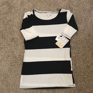 LuLaRoe GiGi XXS Black and White Stripes